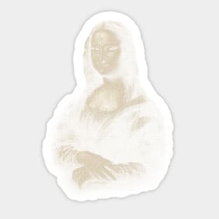 Mona Lisa in Vintage Sepia Sticker